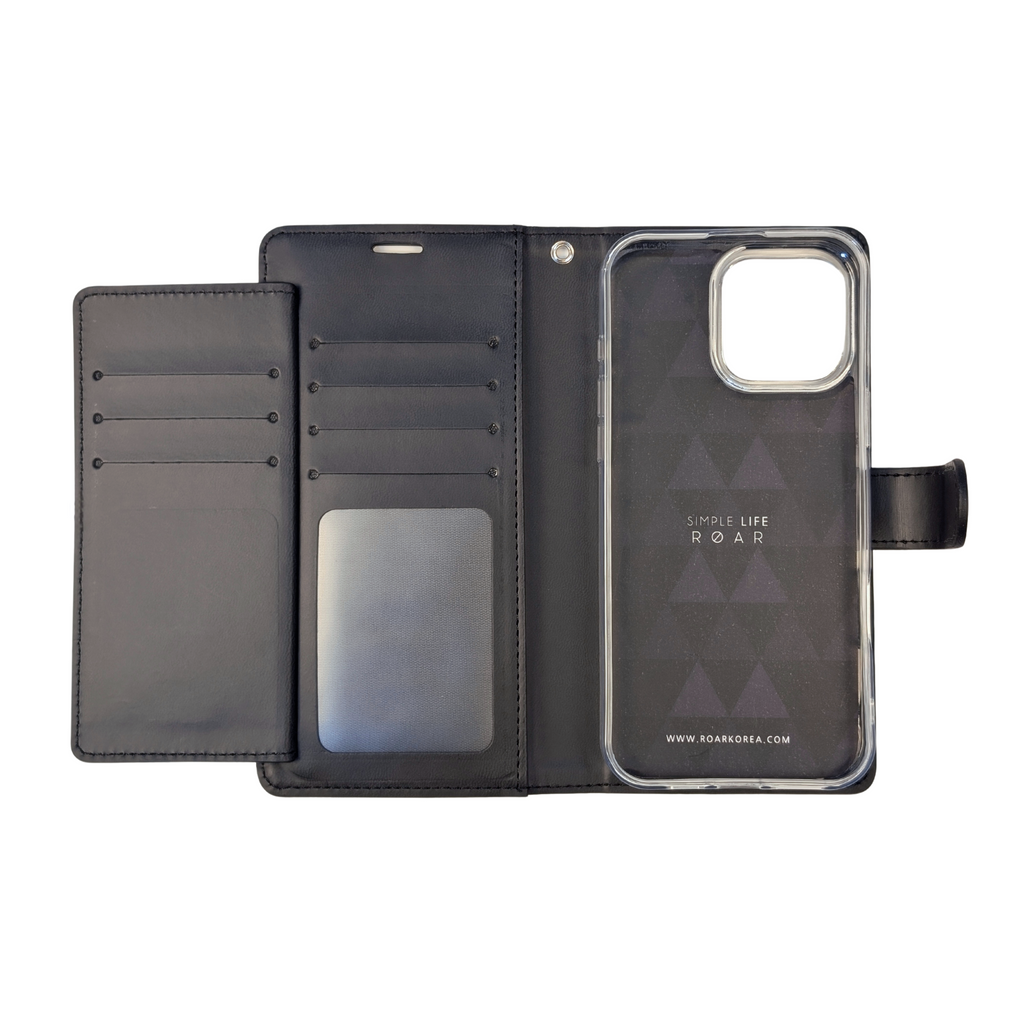 Simply Roar Mag Assemble Diary Case Black for iPhone 16/Plus/Pro/Pro Max