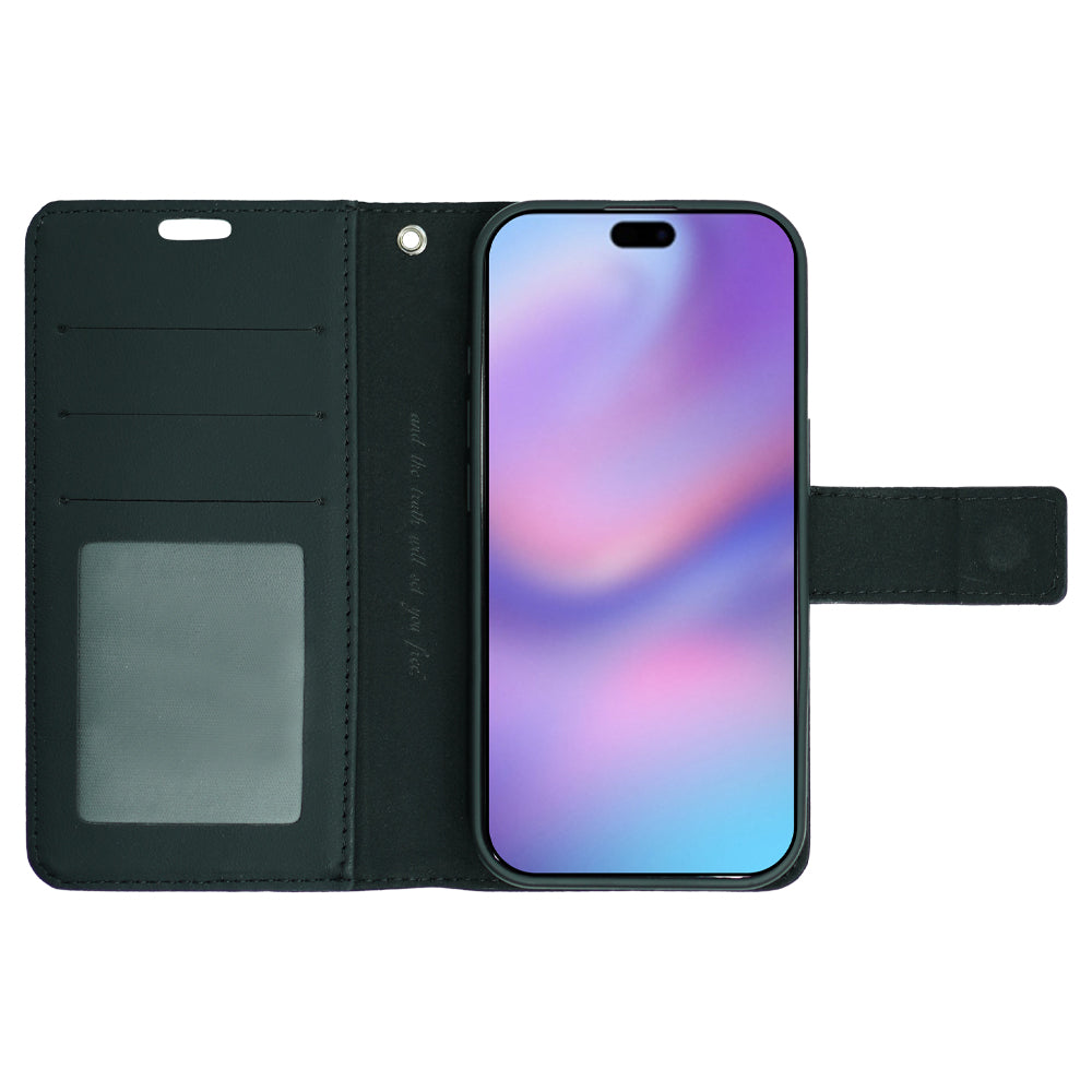 Detach Diary magsafe Black Case for iPhone 17 Series