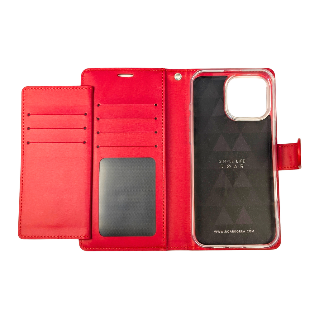 Simply Roar Mag Assemble Diary Case Red for iPhone 16/Plus/Pro/Pro Max