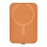 Magnetic Leather Wallet Stand Brown