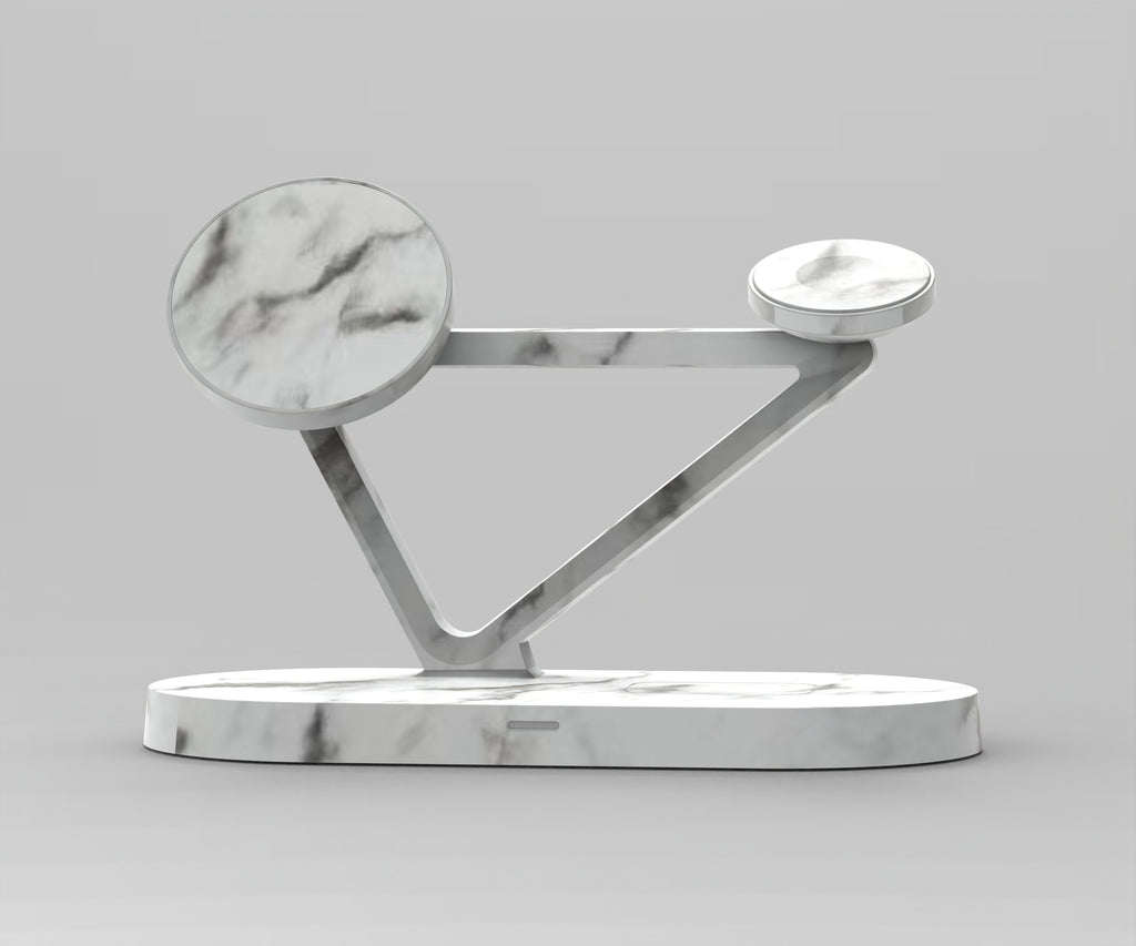 Oscar Magsafe 4 in 1 Wireless Charging Stand Marble