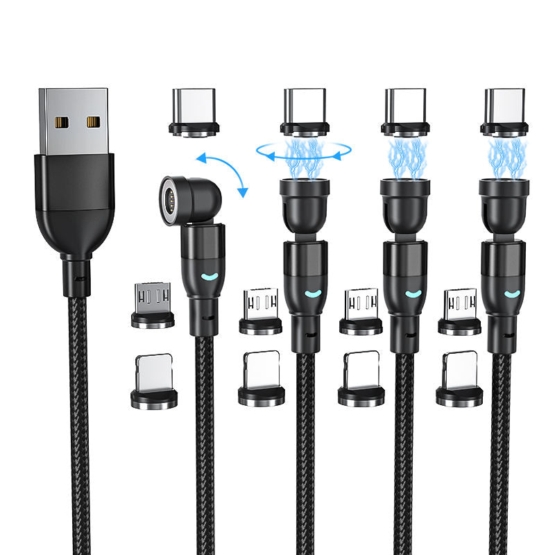 [ 4 Pack x 2M ] Magnetic Cable Phone Charging 5 Pin Cable Black [Online Exclusive]