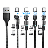[ 4 Pack x 2M ] Magnetic Cable Phone Charging 5 Pin Cable Black [Online Exclusive]
