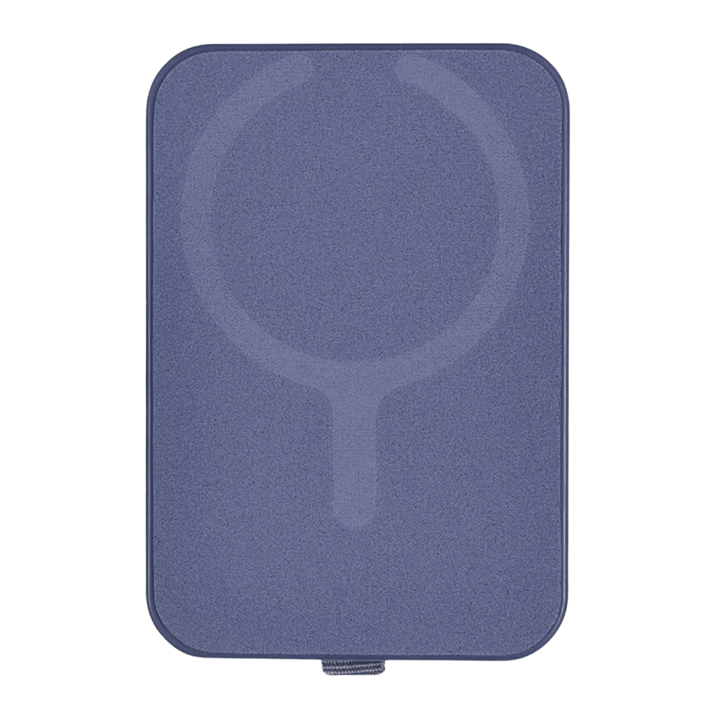 Magnetic Leather Wallet Stand Navy