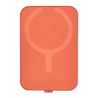 Magnetic Leather Wallet Stand Orange