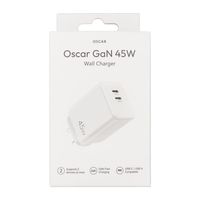Oscar GaN 45W CC Wall Charger White