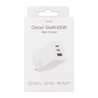 Oscar GaN 65W CCA Wall Charger White
