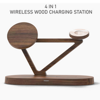 Oscar Magsafe 4 in 1 Wireless Charging Station Wood