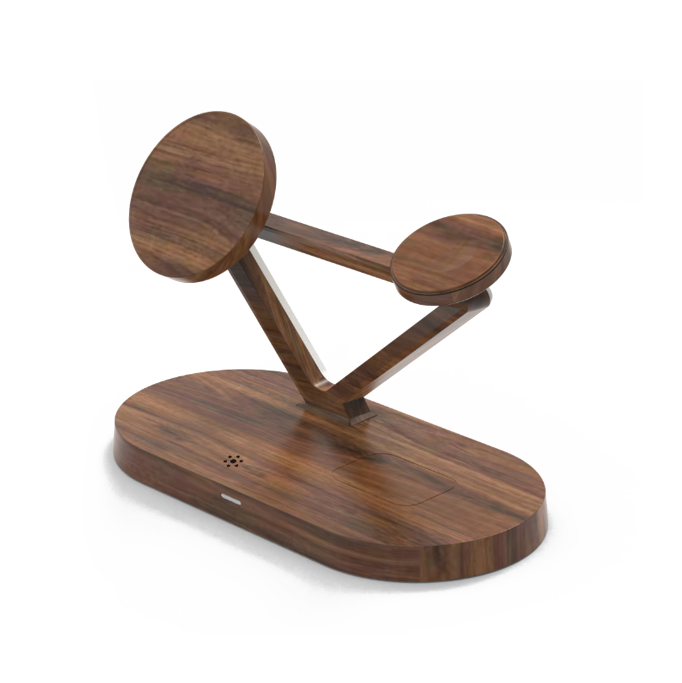 Oscar Magsafe 4 in 1 Wireless Charging Station Wood