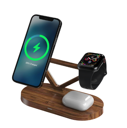 Oscar Magsafe in Wireless Charging Station Wood – Happytel