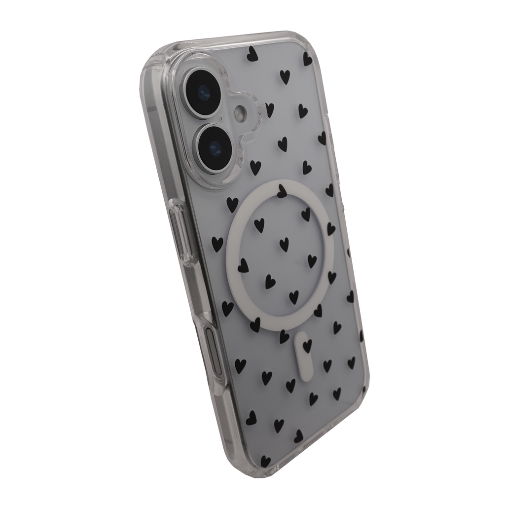 Heart MagSafe Black Case for iPhone 17 Series