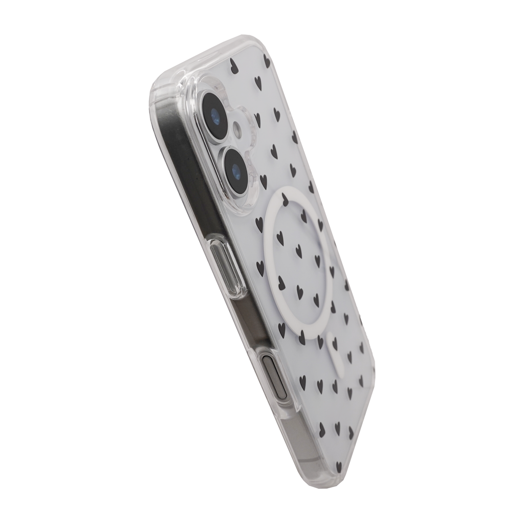 Heart MagSafe Black Case for iPhone 17 Series
