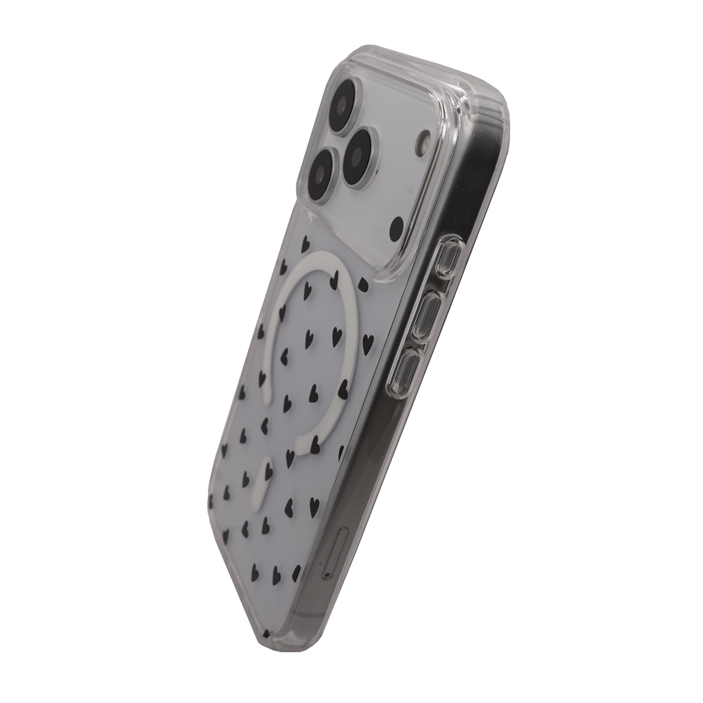 Heart MagSafe Black Case for iPhone 17 Series