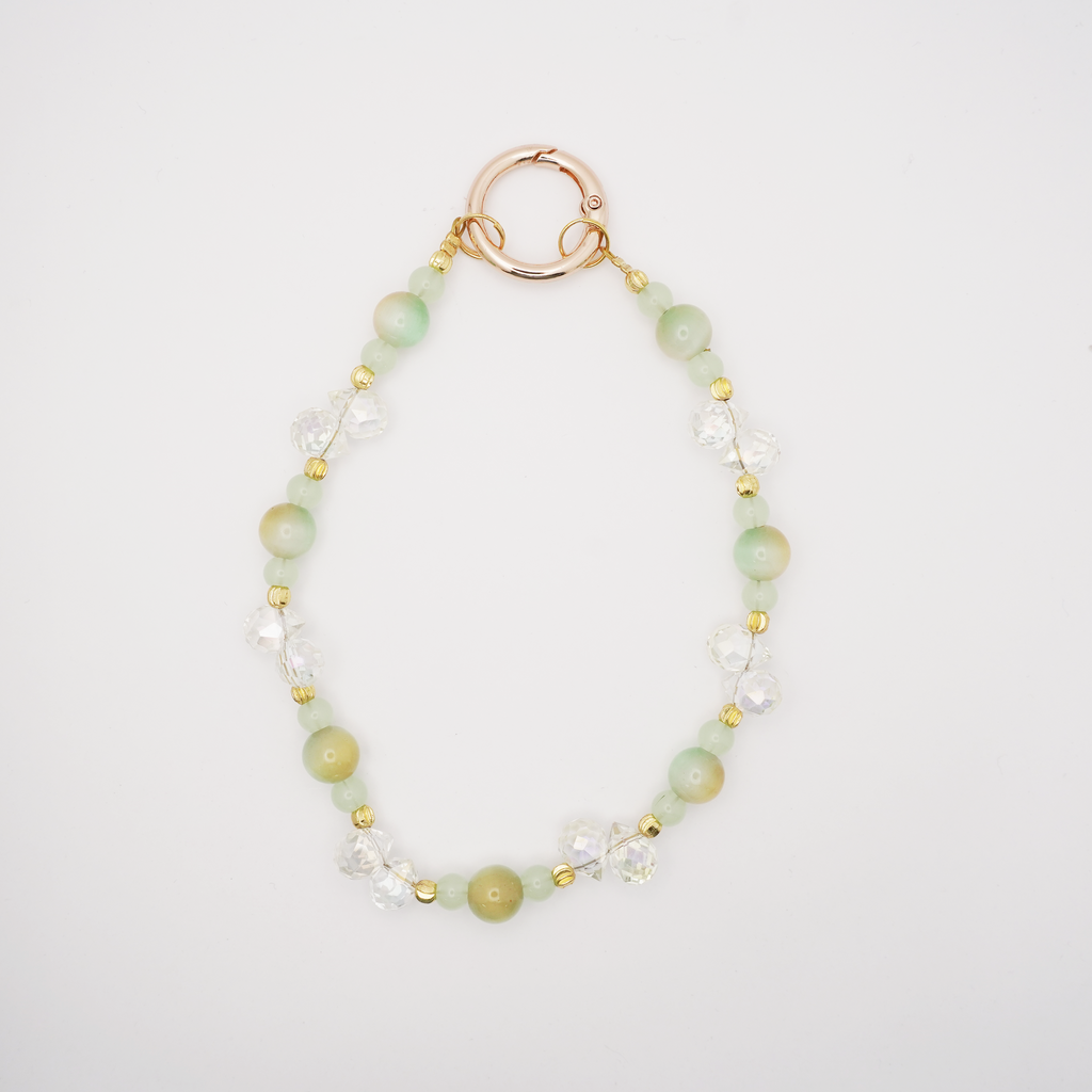 Crystal Green Wristlet Strap
