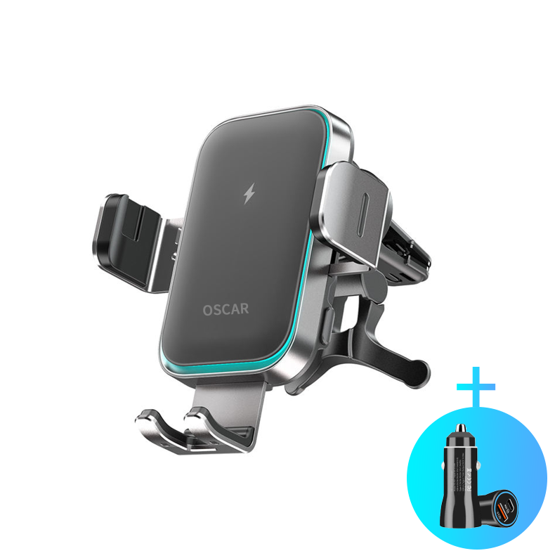 Gift Under $100] 15W Wireless Fast Car Phone Charger Auto Clamping
