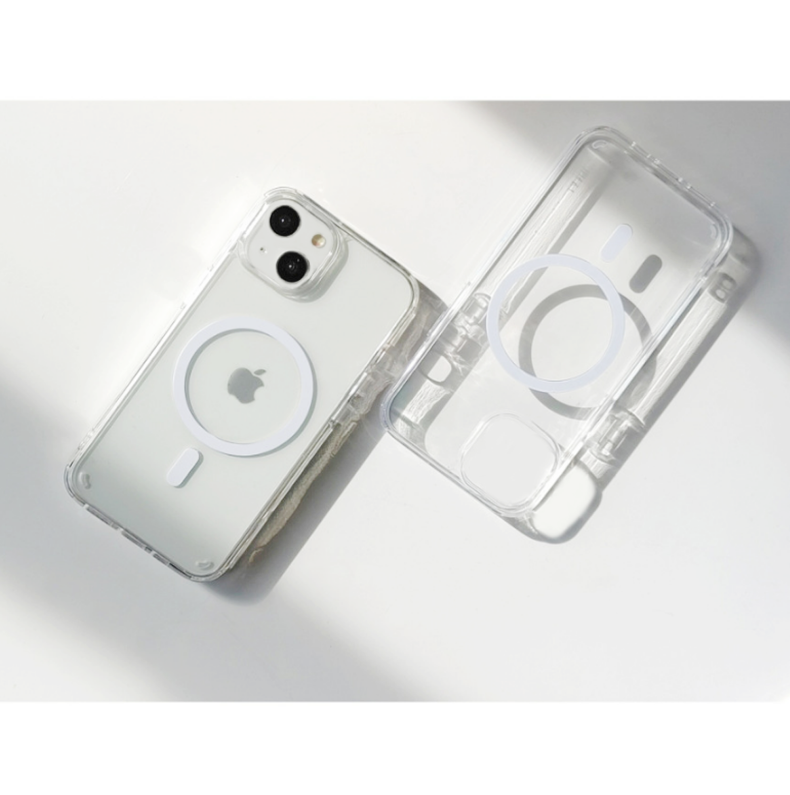 iPhone 15 Pro Magnetic Case Clear Transparent Slim Shockproof