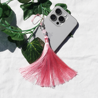 Long Norigae Pink Phone Charm