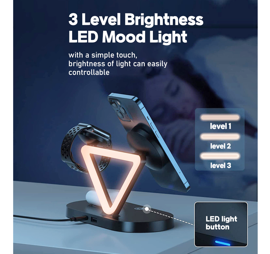 Oscar Magsafe in Wireless Charging Station Wood – Happytel