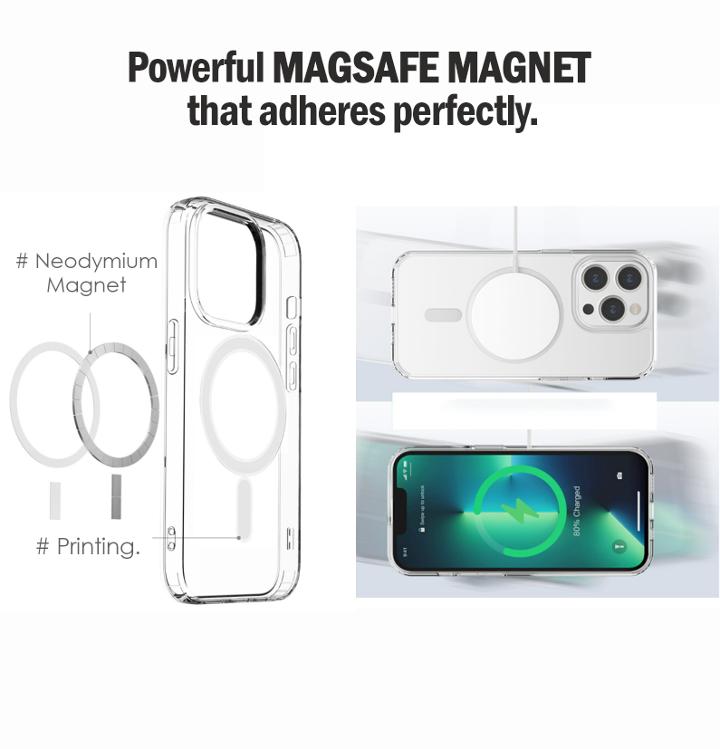 iPhone 14 Magnetic Case Clear Transparent Slim Shockproof MAgsafe Cover  [Online Exclusive]