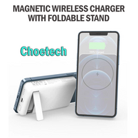 Magnetic Power Bank USB Battery Charger Portable For iPhone 15/14/13/12/11 Pro Max Choetech White