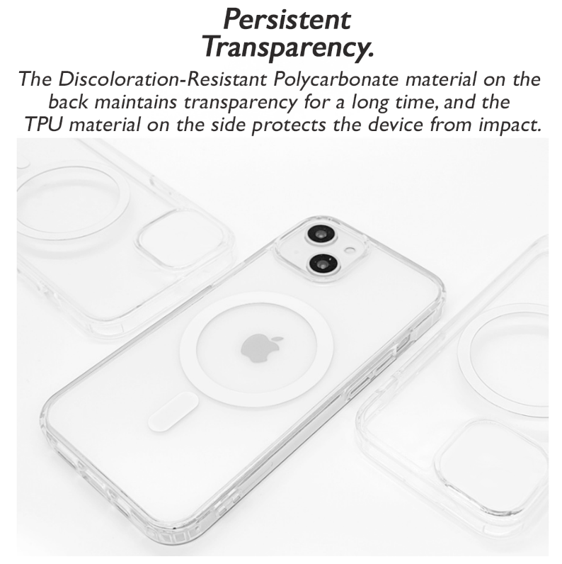 iPhone 13 Pro Magnetic Case Clear Transparent Slim Shockproof MAgsafe Cover  [Online Exclusive]