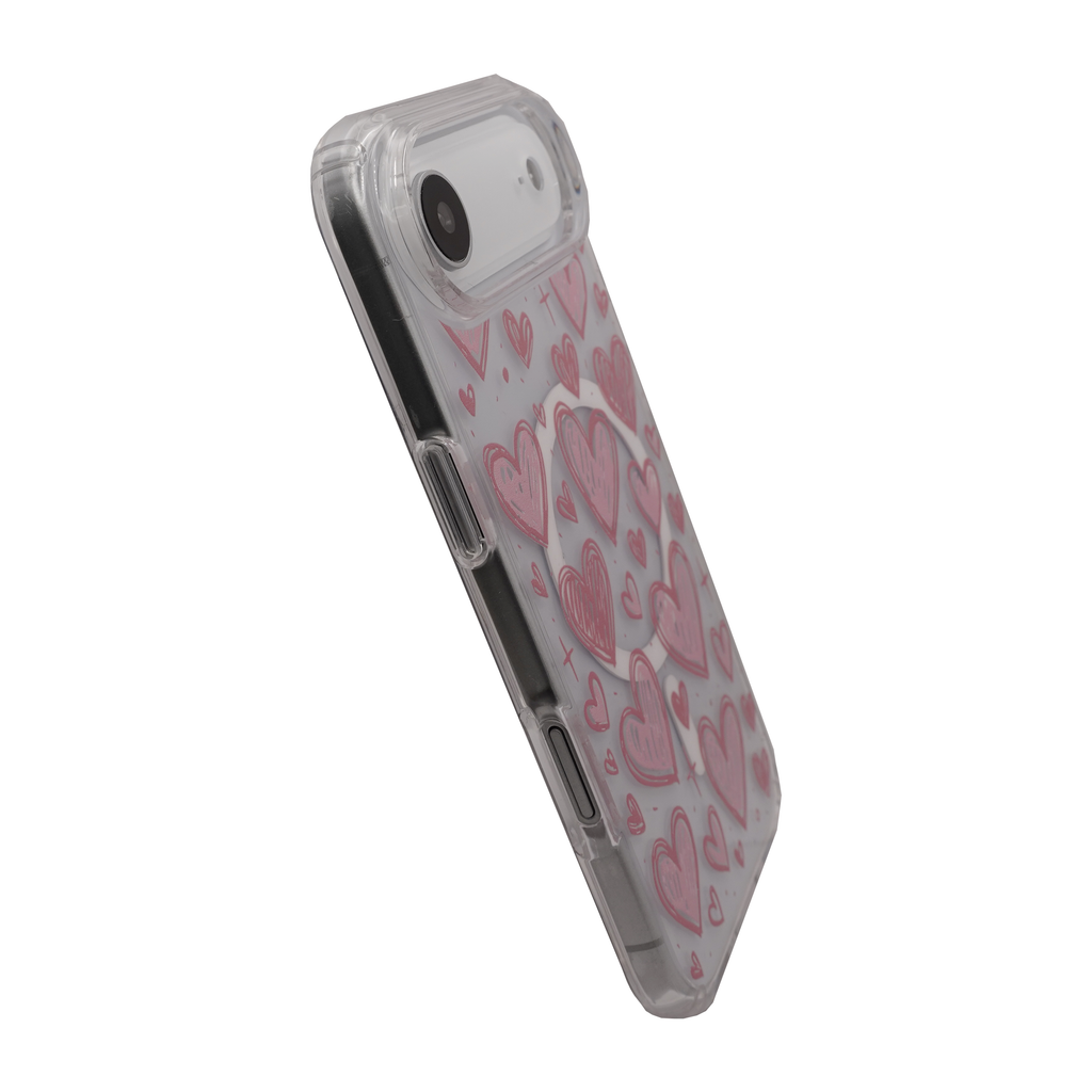 Heart MagSafe Pink Case for iPhone 17 Series