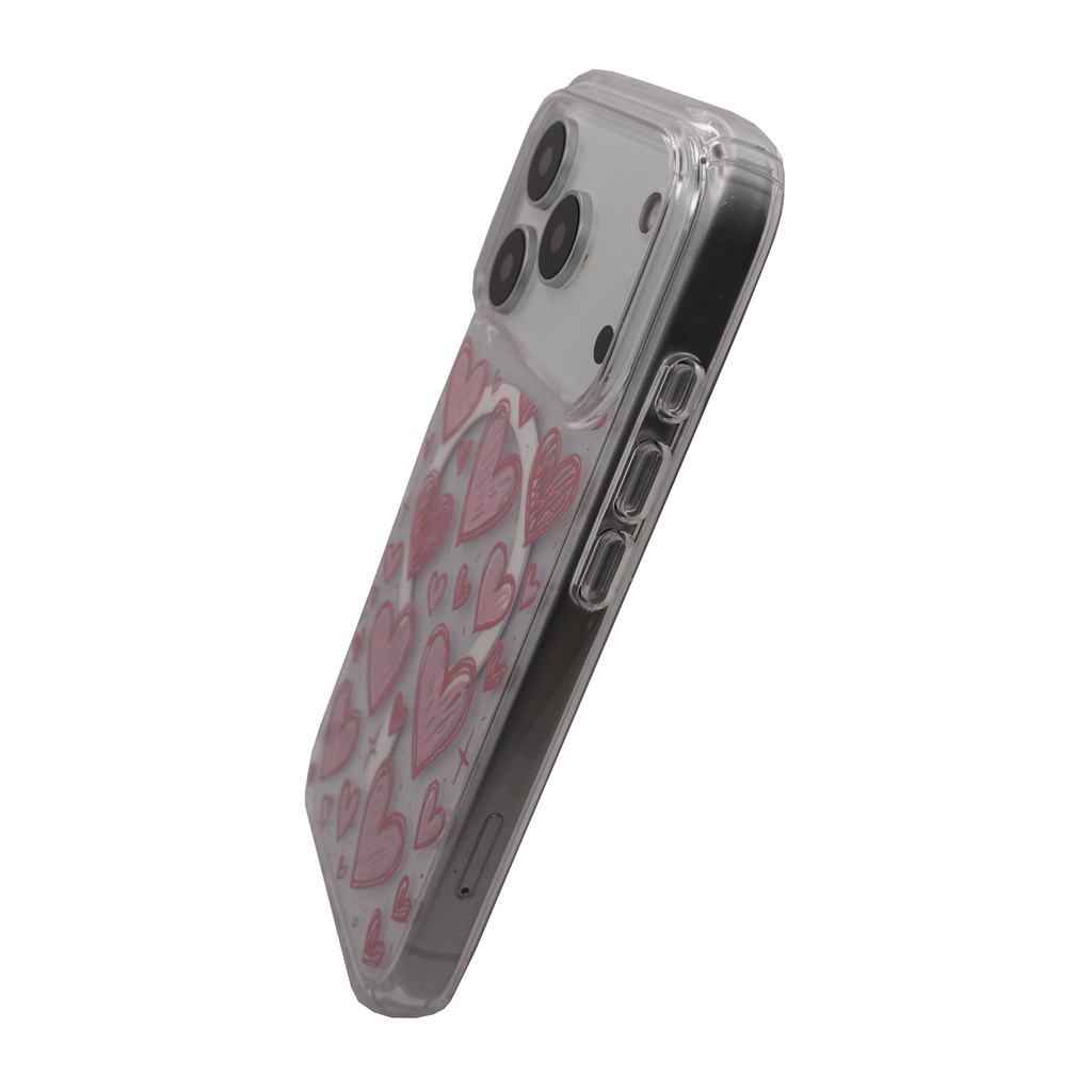 Heart MagSafe Pink Case for iPhone 17 Series