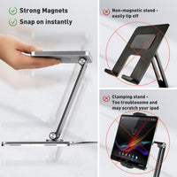 Oscar Magnetic iPad Stand with Wireless Charging Pad for iPad Pro / Air (11 inch / 12.9 inch)