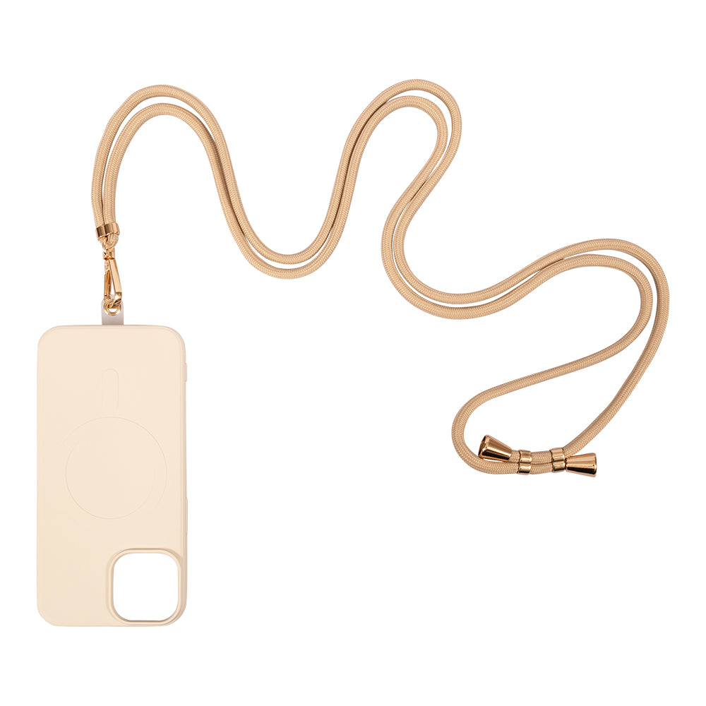 Oscar Beige Phone Lanyard