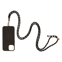 Oscar Silver Black Phone Lanyard