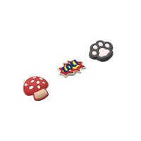 Red&White mushroom&LOL!&Cat/Dog paw-Charms for shoe decoration and phone case-3 pieces pack #5