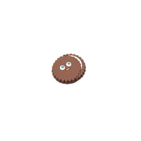 SUPER!&Brown cookie face&Pink diamond-Charms for shoe decoration and phone case :3 pieces pack #8