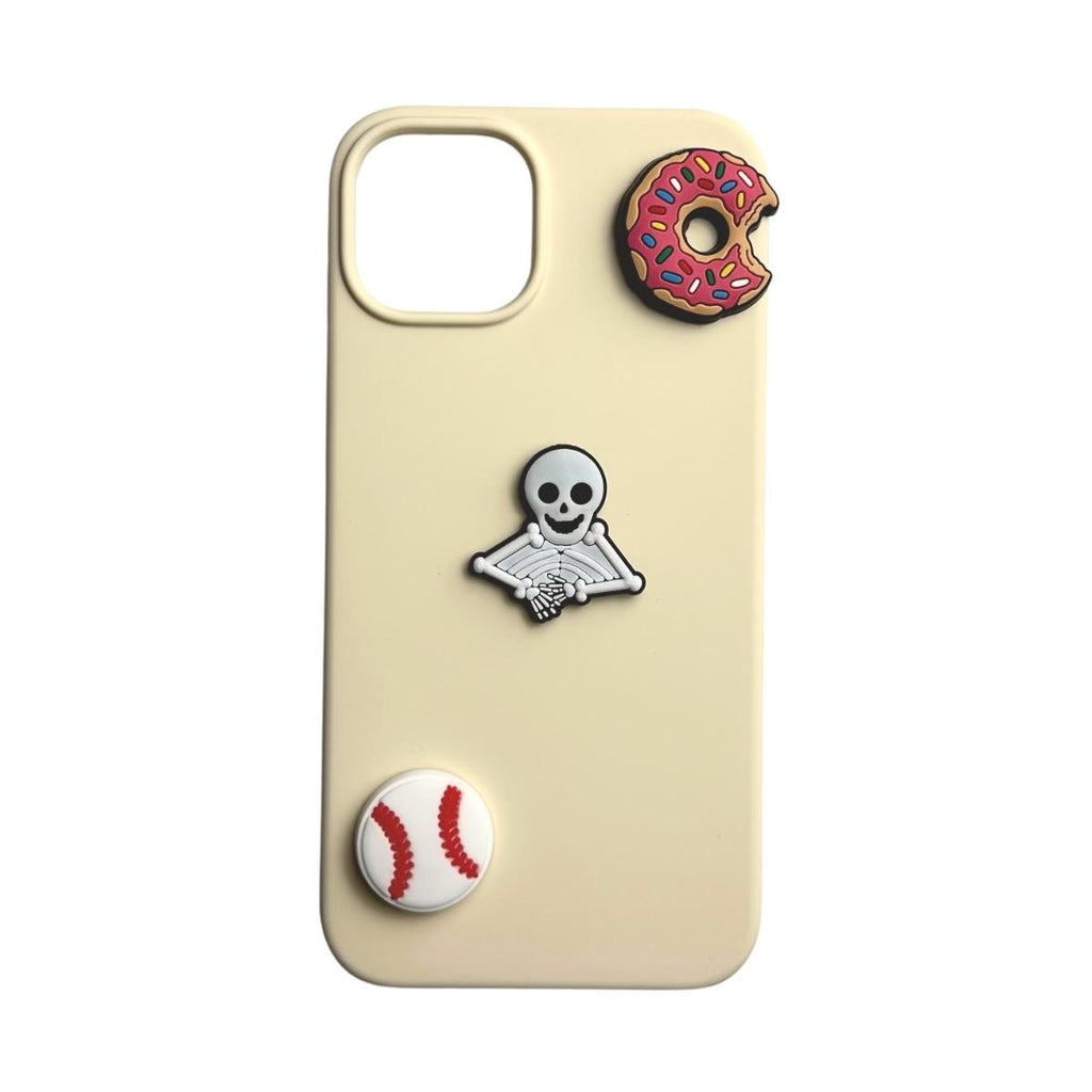 White ghost&Simpson doughnut& Baseball -Charms for shoe decoration and phone case - 3 pieces pack #21