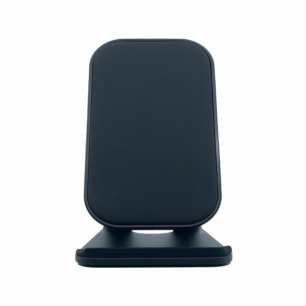 Oscar Black Leather Fast Wireless Charging Stand - Power Adapter Included