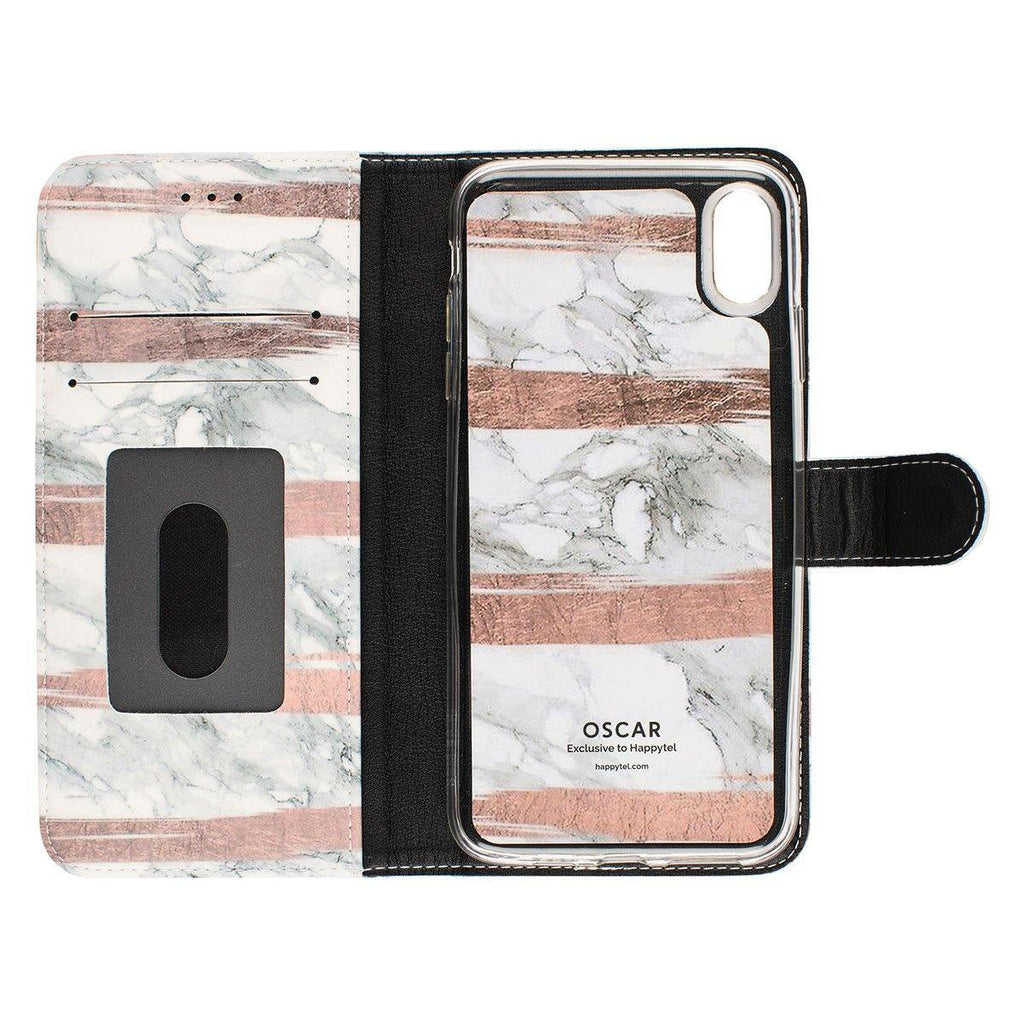 Oscar Marble Diary Wallet Case for iPhone XS Max