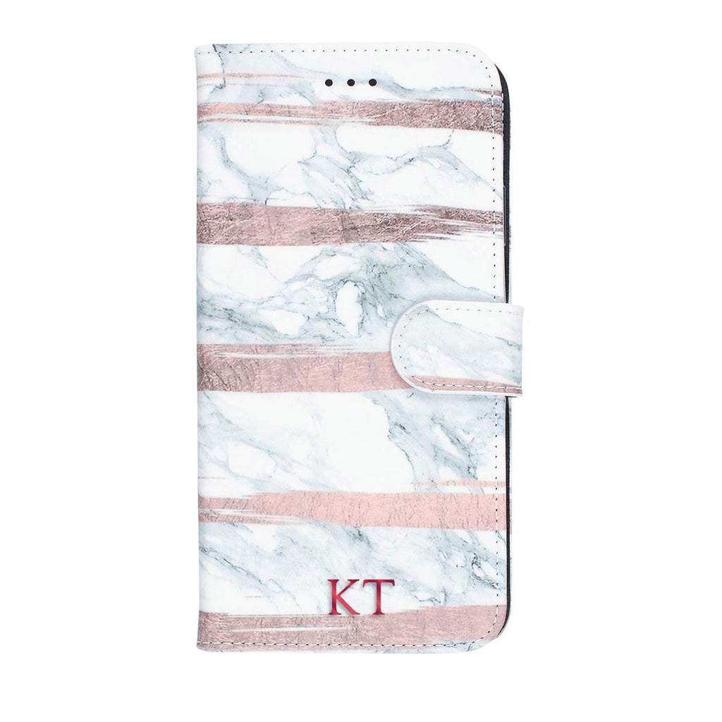 Oscar Marble Diary Wallet Case for iPhone XS Max