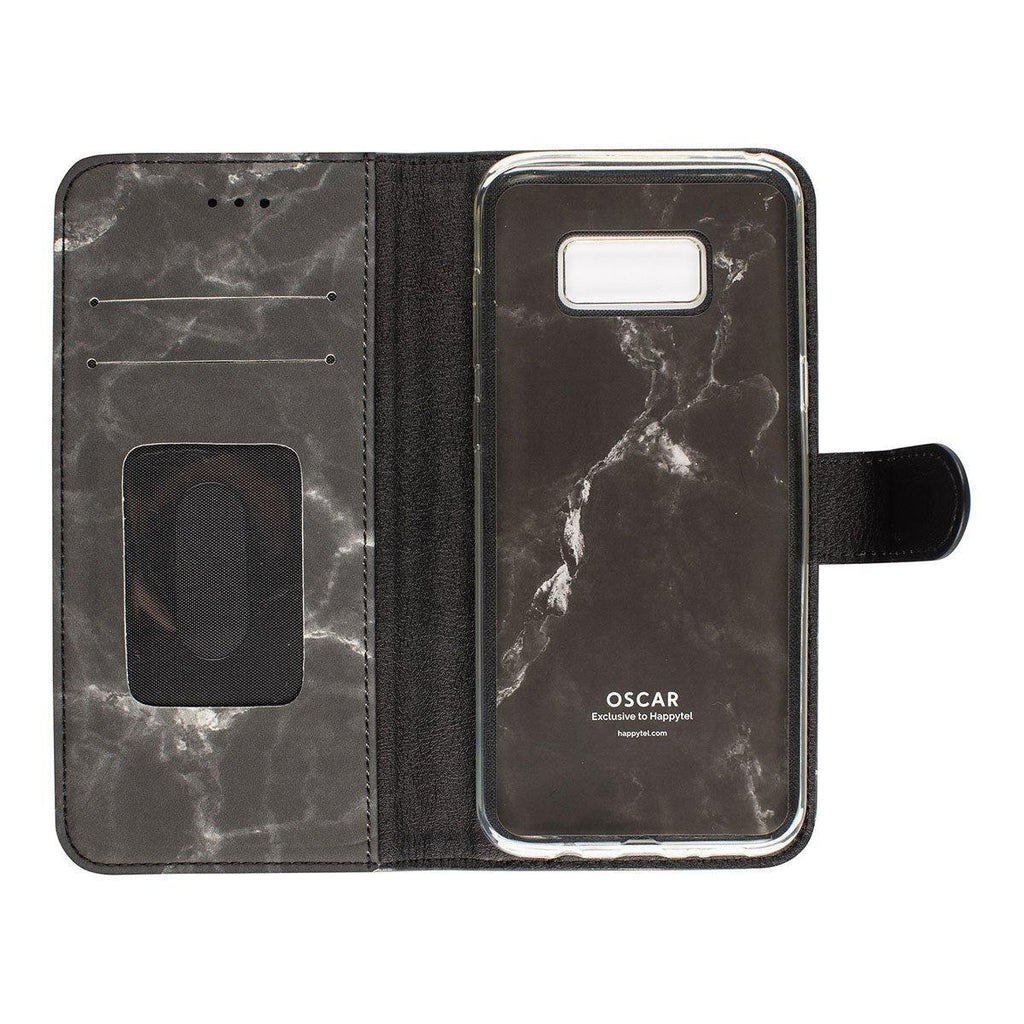 Oscar Marble Diary Wallet Case for Samsung Galaxy S8 Plus