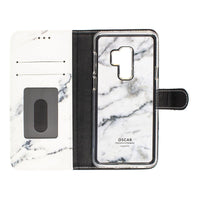 Oscar Marble Diary Wallet Case for Samsung Galaxy S9 Plus