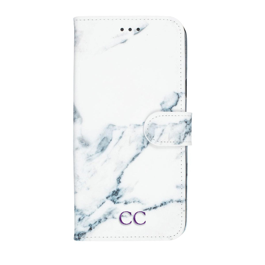 Oscar Marble Diary Wallet Case for Samsung Galaxy S9 Plus