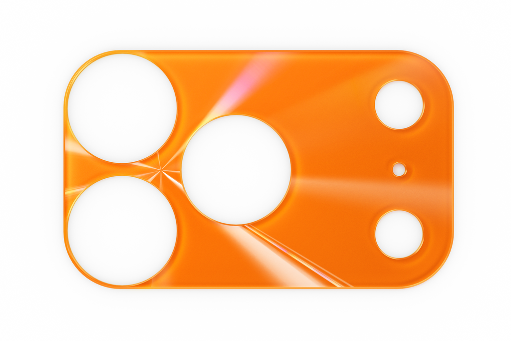 Cam Base Shine Protector Orange for iPhone 17 Series