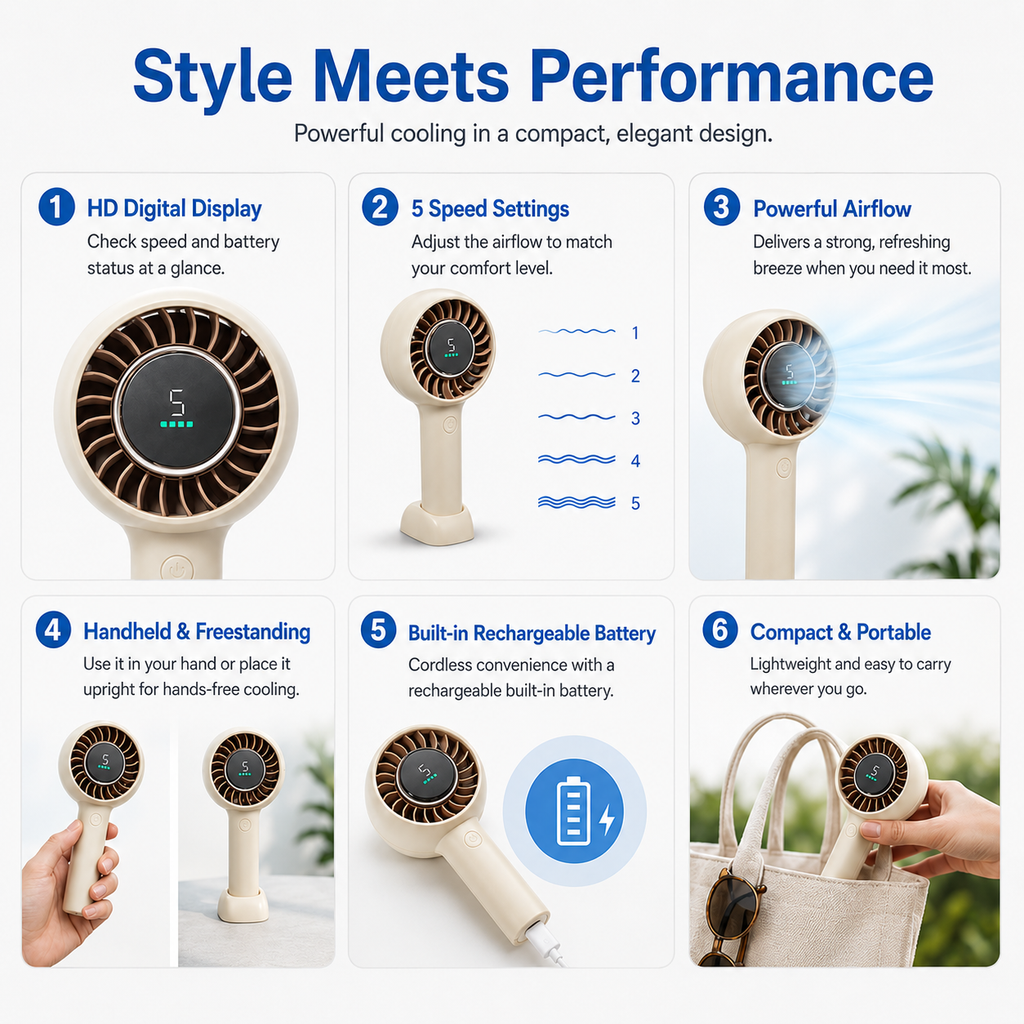Handheld Turbo Bladeless Fan