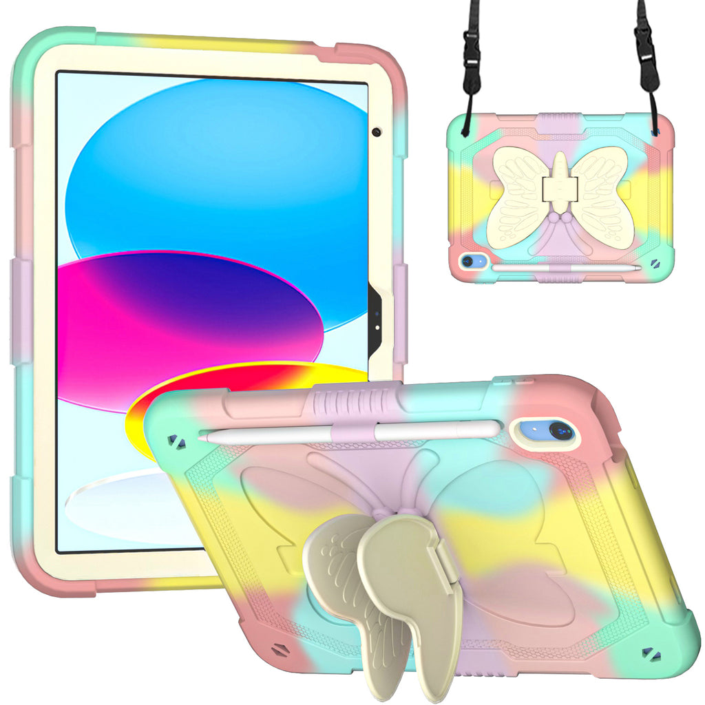 [Gift Under $50] For Apple iPad 7/8/9th Gen 10.2 Kids Shockproof EVA Case Tablet Cover Butterfly [Online Exclusive]