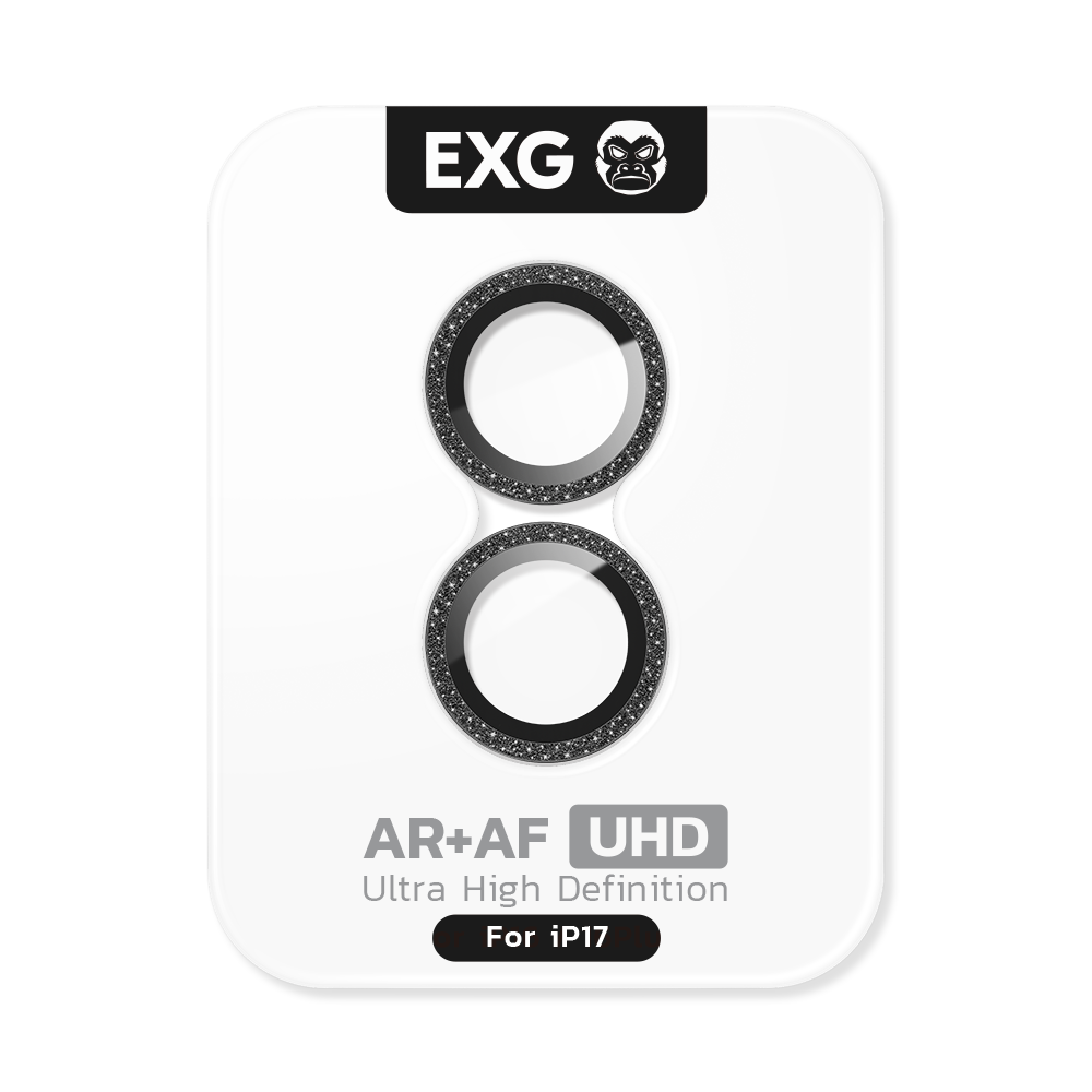 EXG Glitter Camera Protector Black for iPhone 17 Series