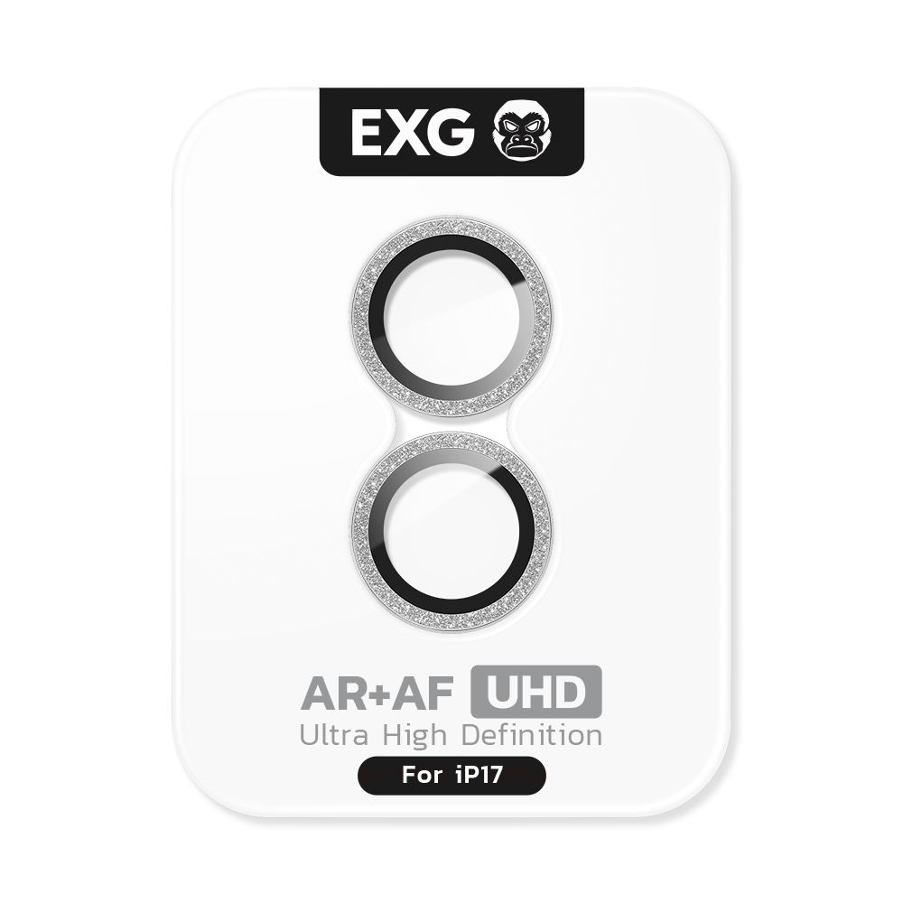 EXG Glitter Camera Protector Silver for iPhone 17 Series