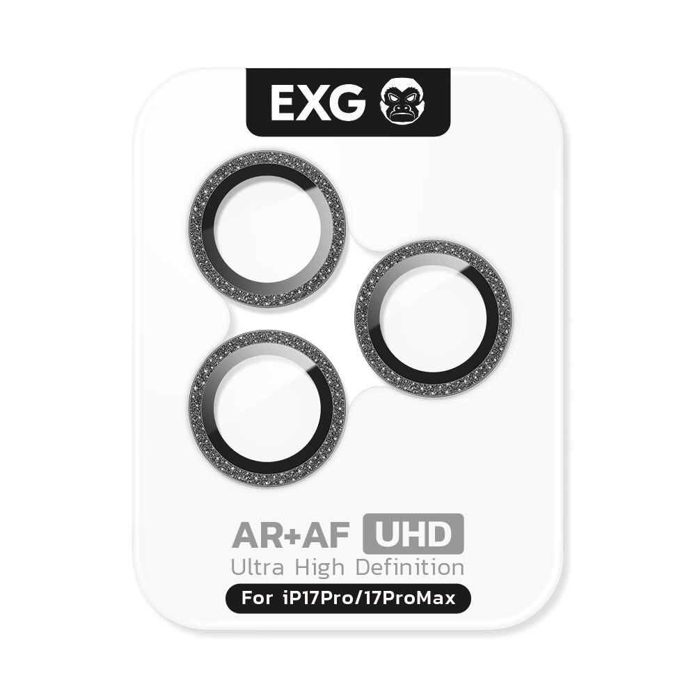 EXG Glitter Camera Protector Gray for iPhone 17 Series