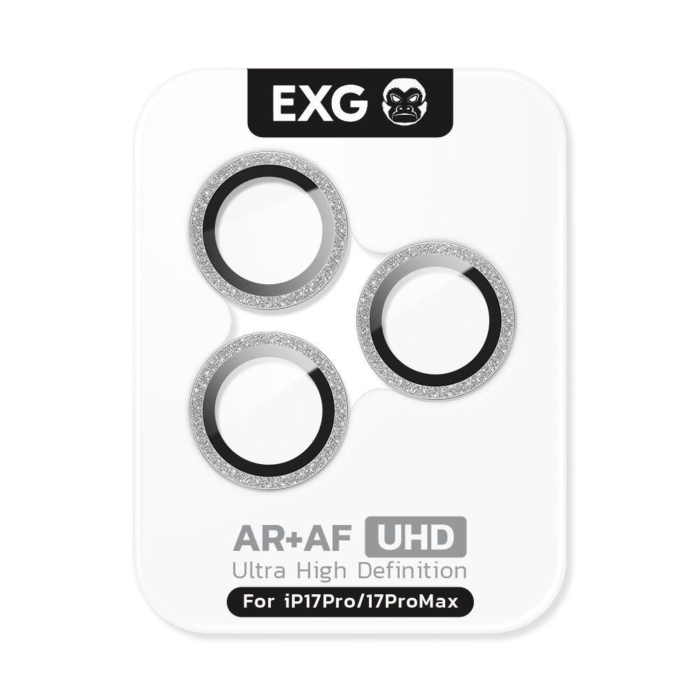 EXG Glitter Camera Protector Silver for iPhone 17 Series