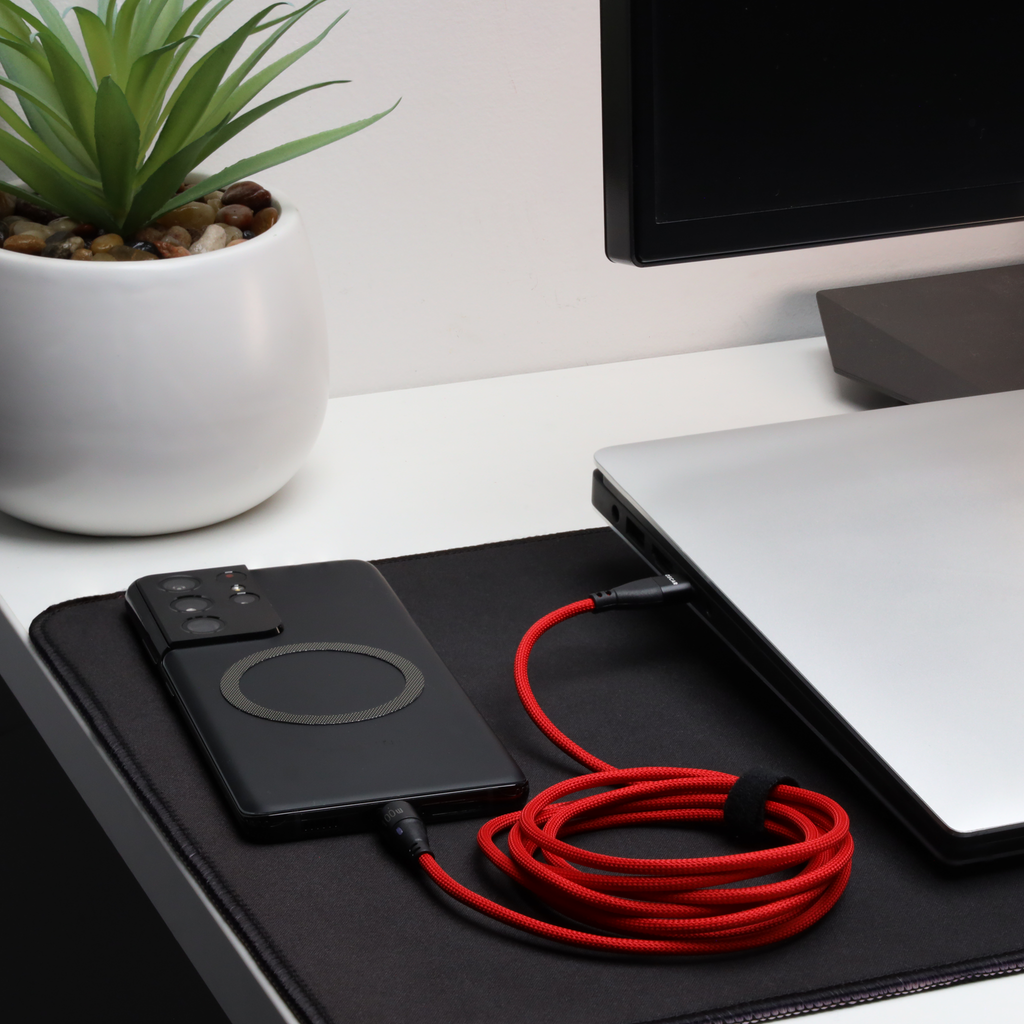 100W USB Type-C Fast Charging Cable Micro USB iPhone PD Charger Cord Red 1M [Online  Exclusive]