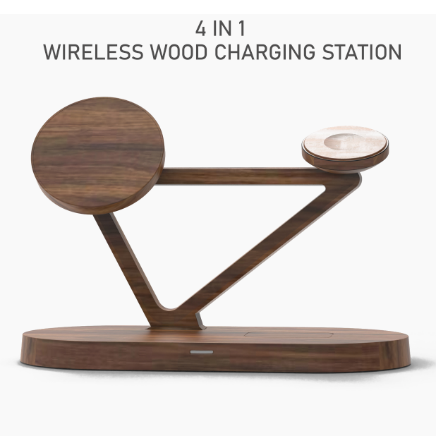 [Gift Under $100] MAGSAFE Wireless Charging Station Wood