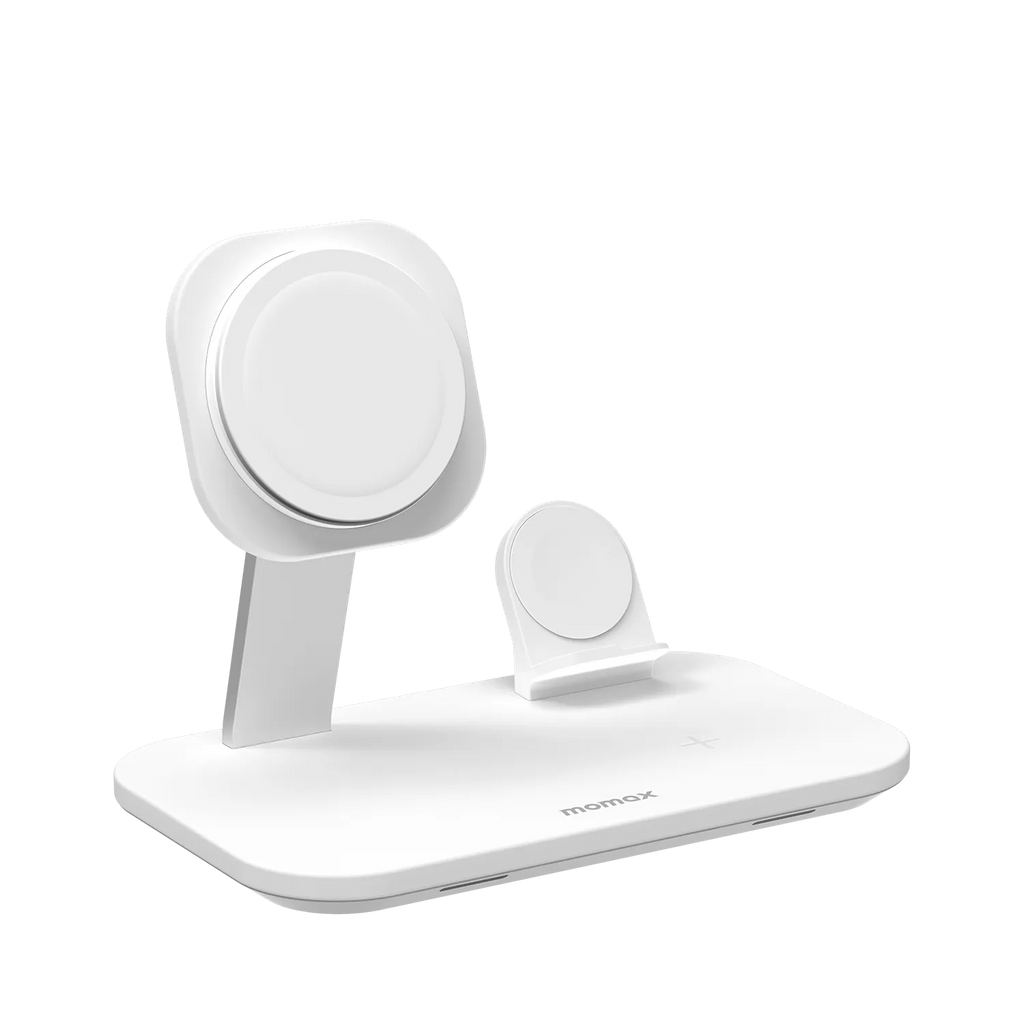 Momax Q Pro 3 in 1 MFi MagSafe White Stand Charger