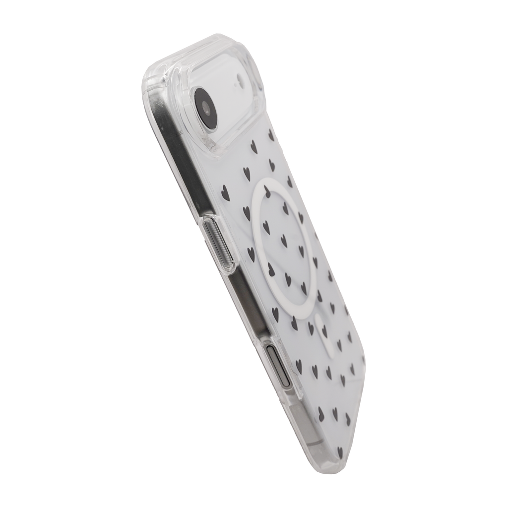 Heart magsafe Black Case for iPhone 17 Series
